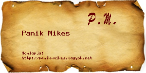 Panik Mikes névjegykártya